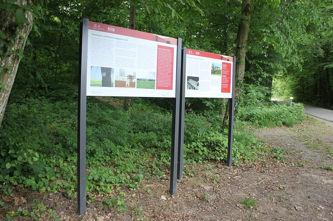 boards about world heritage Limes