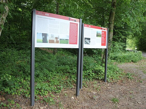 two information boards