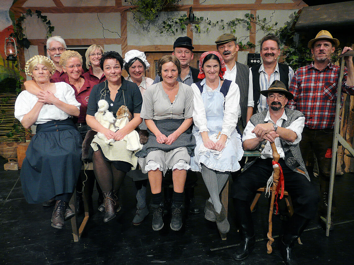a theatrical group during "Lange Nacht der Kultur" in Öhringen